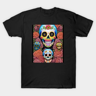 Sugar Skull Art - Celebrate Dia de los Muertos T-Shirt